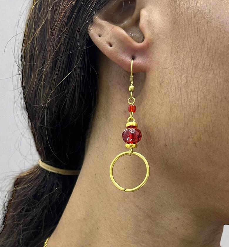 Circle Brass Earrings image