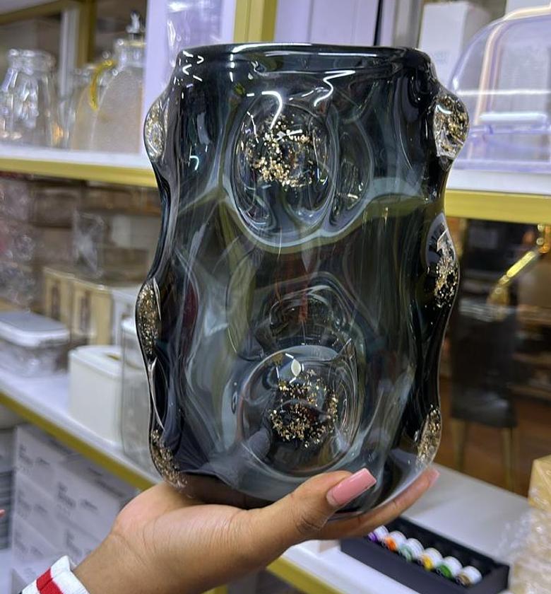 Flolenco luxury home decor glass vase  image