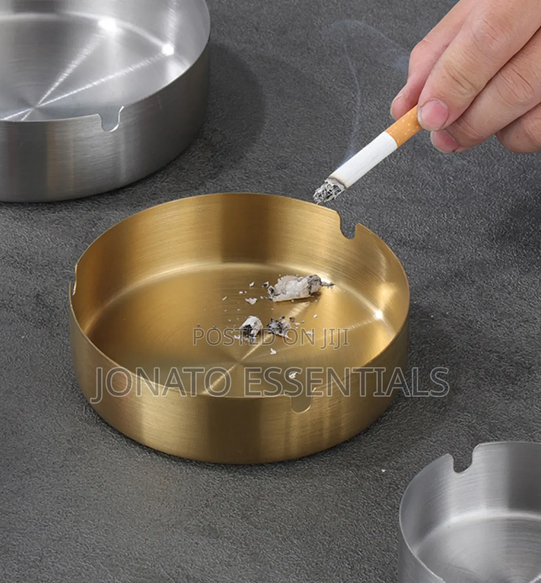 Golden Stainless Steel Ashtray image