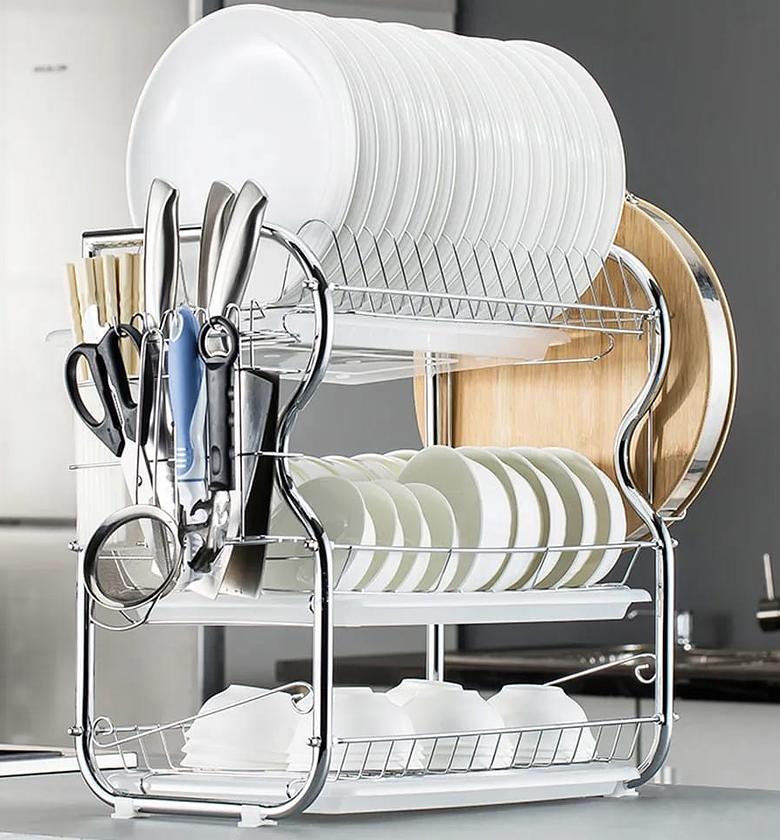 Dish rack 3 layer stainless  image