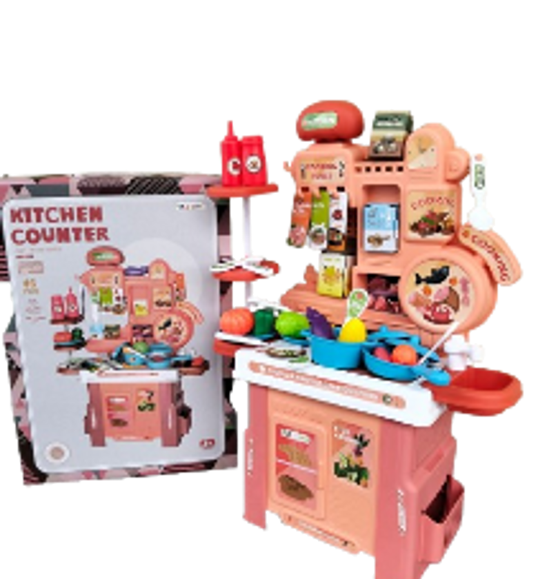 46 PCS Pretend Play Kids Kitchen Set image