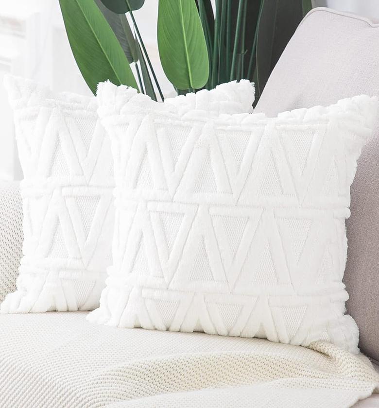 Homaxy Velvet Throw Pillow Cover Soft Solid Decorative Square Cushion Case  image