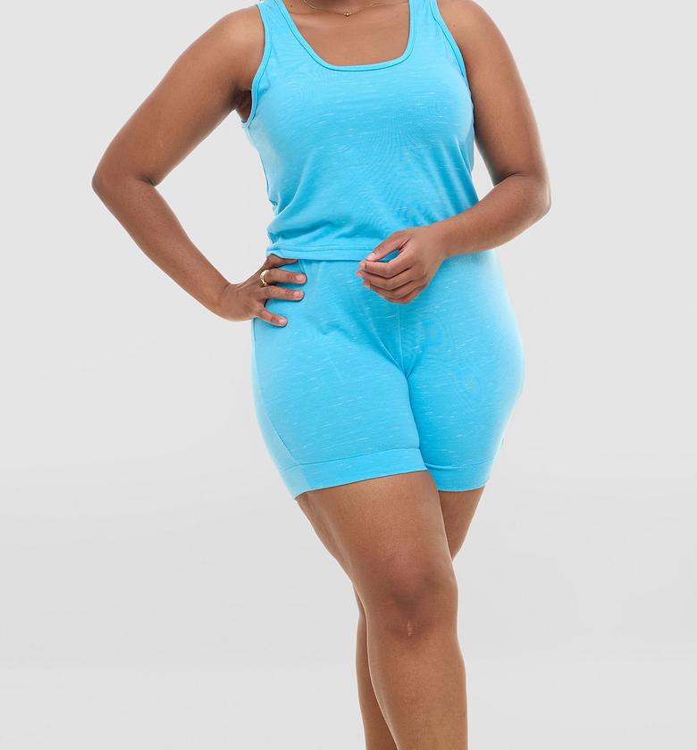 Inroses Luxe Blush Lounge Wear -Short Set - Sky Blue image