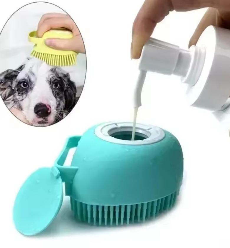 Silicone Pet Brush, Dog/Cat Bathing Brush image