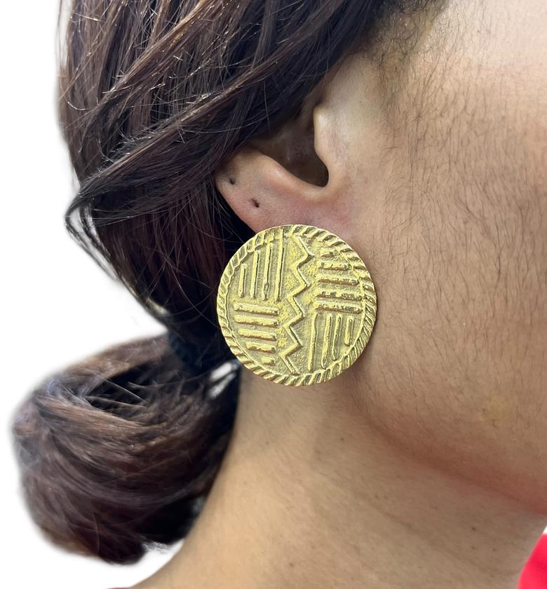 Tumelo Brass Discs Earrings image
