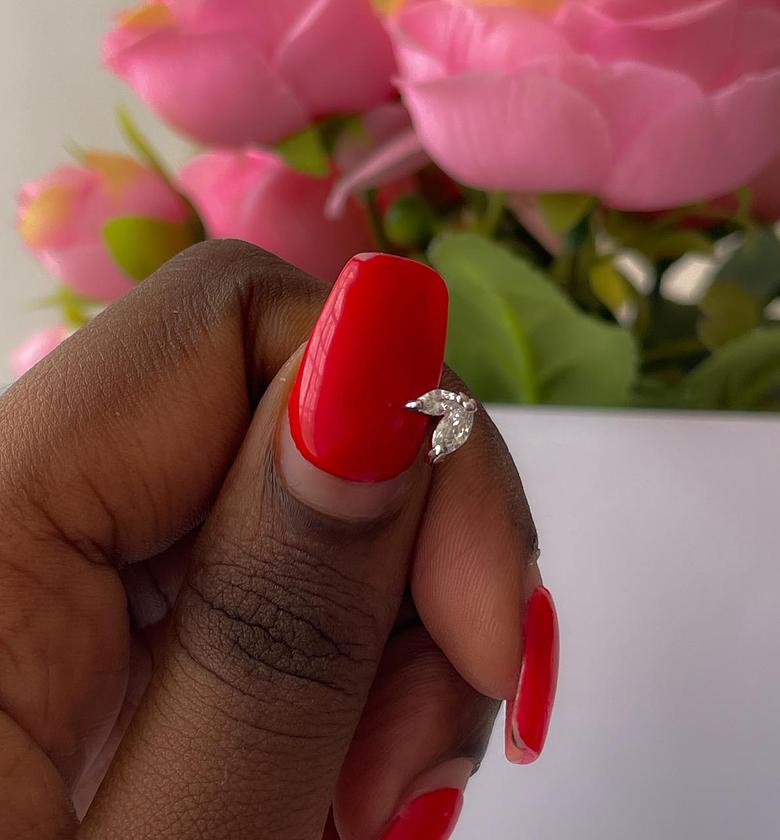  Luminous Crescent Flat Back Stud image