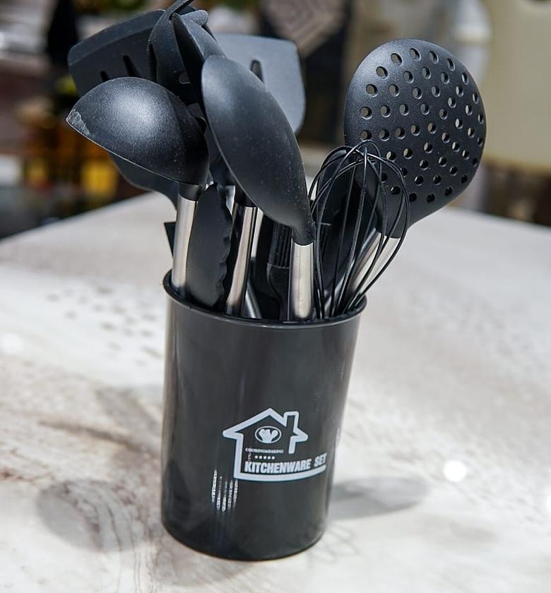 Premium Silicone Spoon with Stainless Steel Handle image