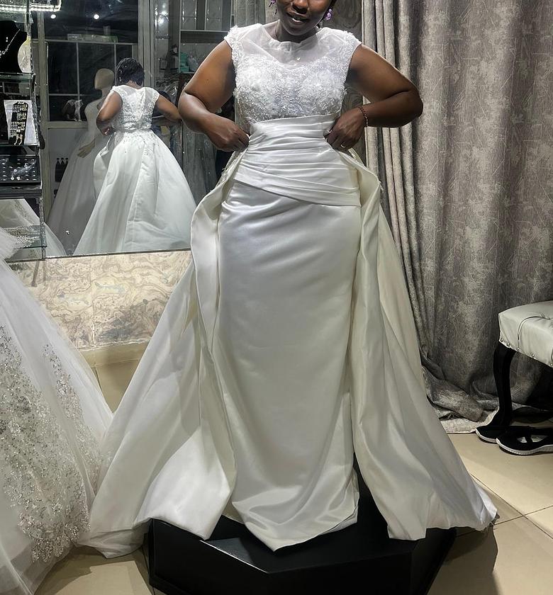 The Duchess Convertible Drape  Wedding Gown - FOR HIRE image