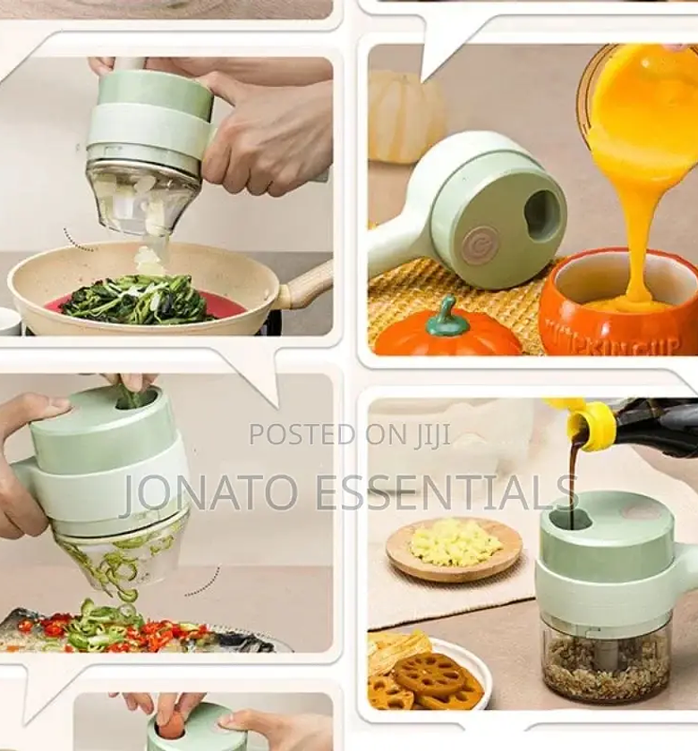 4 in 1 Handheld Electric Vegetable Cutter Set Slicer image