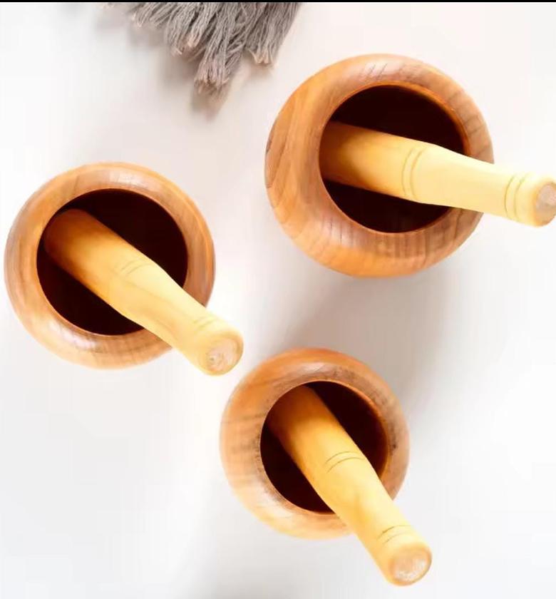 Wooden Mortar and Pestle image