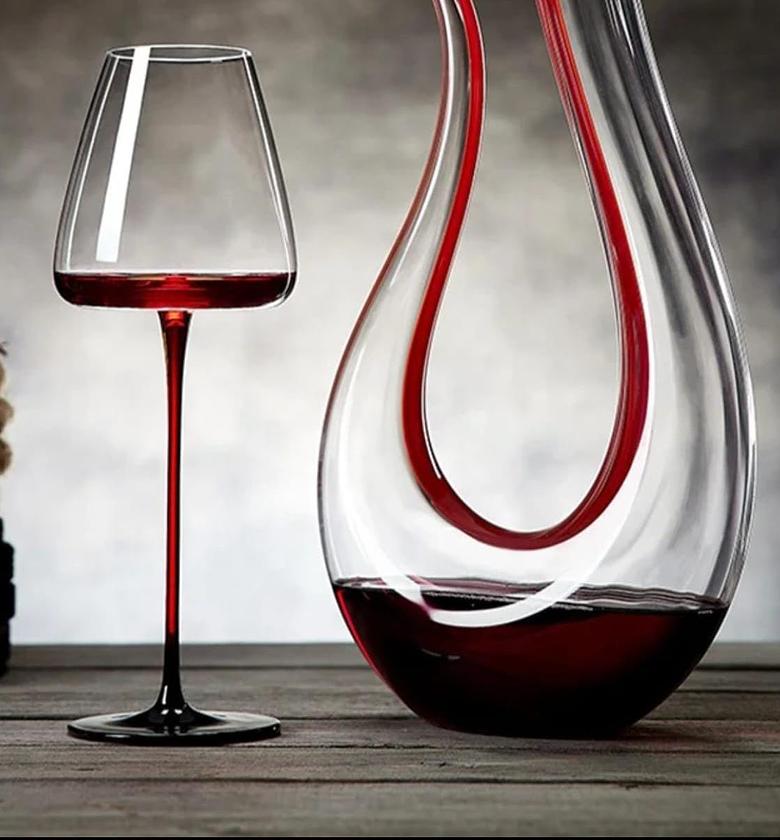 Elegant 480ml Luxury Long-Stemmed Burgundy Crystal Wine Glasses (6PCS) image