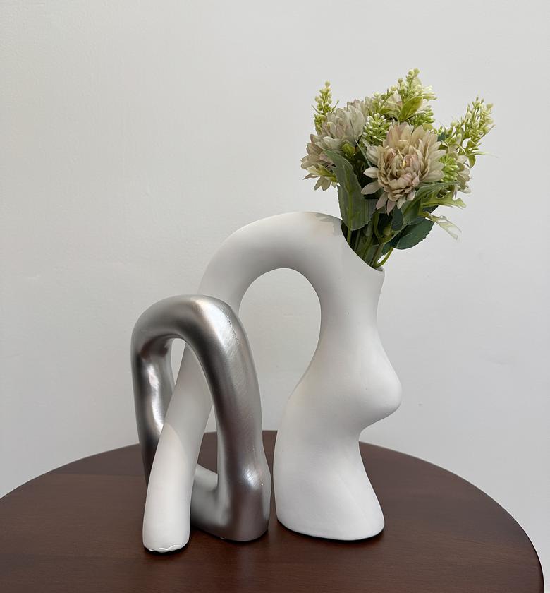 Abstract nordic flower vase image