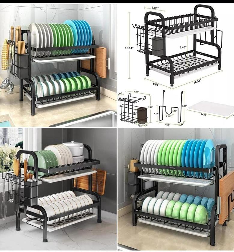 Heavy Duty  Dish rack 2 layer advanced  Black  image