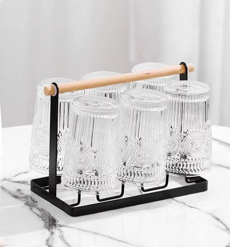 Luxury Iron cup/glass holder rack. image