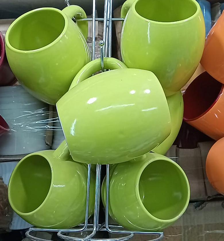 6-Piece Unique Ceramic Coffee & Tea Mug Set image