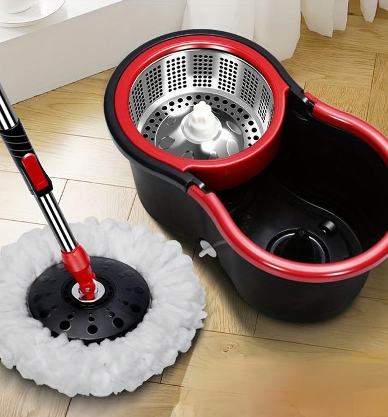 Spinning mop with Extra mop cloth image