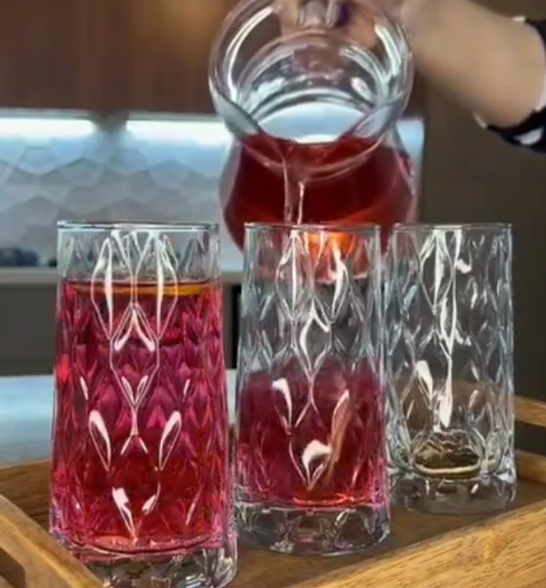 Unique Diamond Aesthetic Highball Glass image