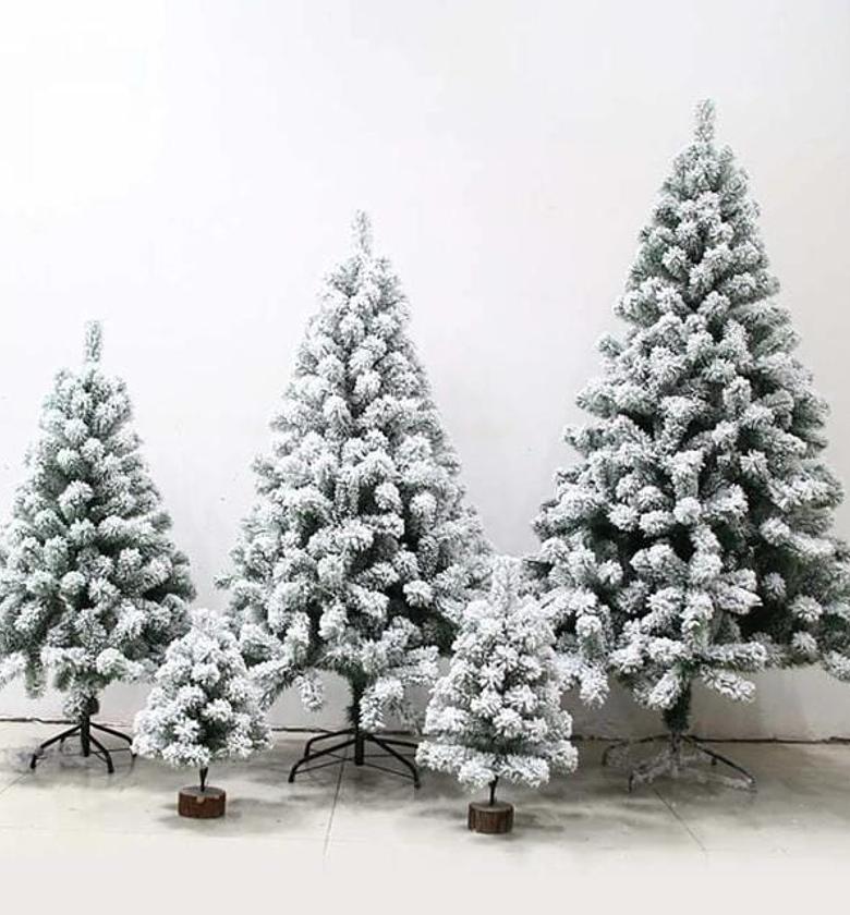 4ft Snow Flocked Cypress Christmas Tree image