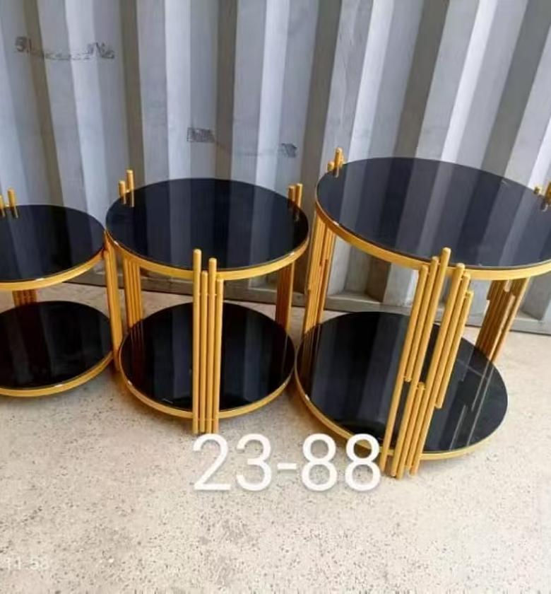 Black 3 in 1 executive pure marble table image