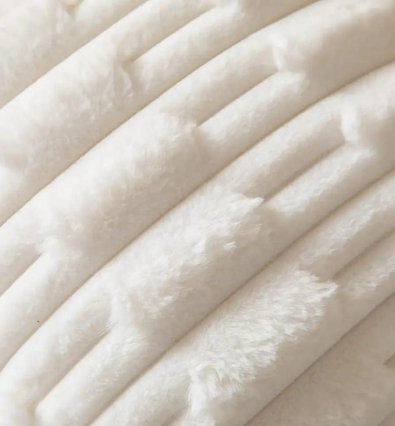 White Plush Soft Cushion Cover  image