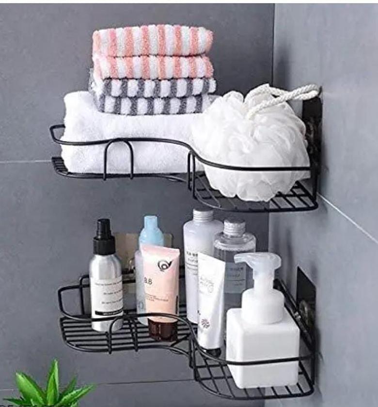 Bathroom/Kitchen/Toilet Corner Caddy Shelf Organizer image