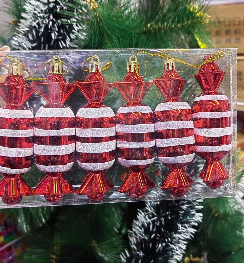 Christmas Tree Decoration  Sweetslike (6pcs)Christmas – Festive Assorted Holiday Candies Gift Pack for Kids & Family, Perfect for Gifting, Parties, Decorations & Celebrations image