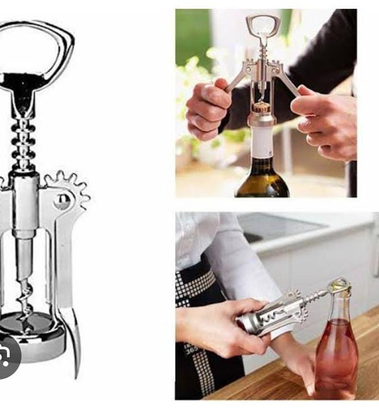 Wine Cock Screw Opener and Bottle Opener image