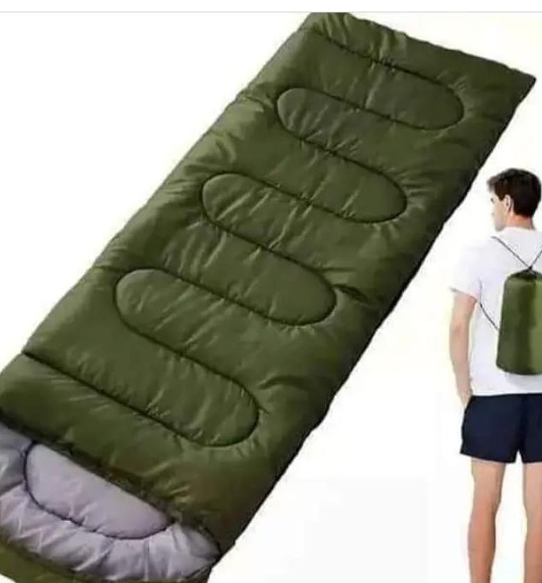 Sleeping Bag. Portable Sleeping Bag Comfort Mattress With Compression Bag image