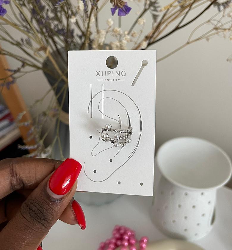 Crystal Pearl Ear Cuff image