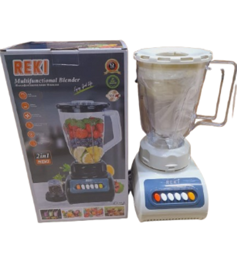 REKI Electric Blender With A 2 Nil Capacity Comes With A Grinder Attachment image