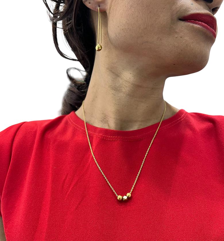 Minimalistic  Brass Jewelry Set image