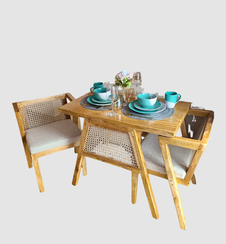 Compact Web Rattan Dining Set image
