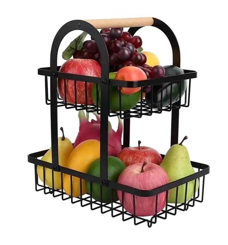 2 layer counter top fruit rack image