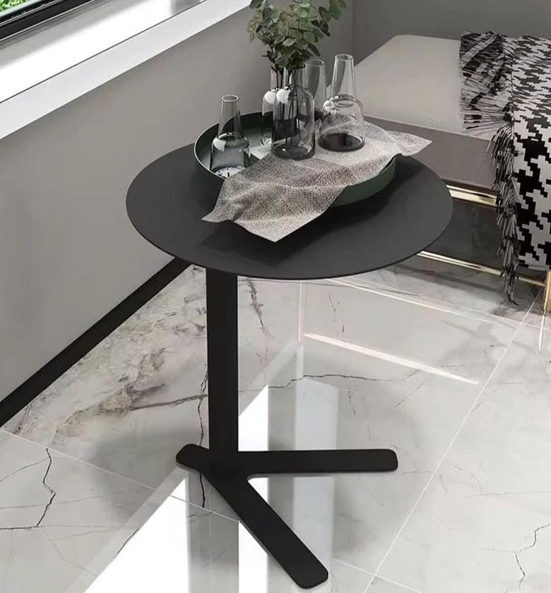 Iron frame accent side table. image