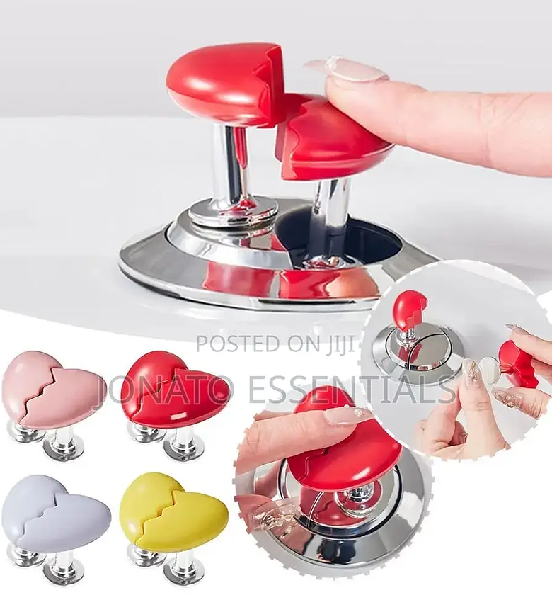 Pair of Toilet Press Nail Protector Flush Button image