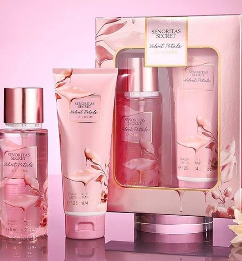 Senoritas Secret Velvet Petals La Creme Perfume Gift Set with Body Mist & Perfume Lotion  image