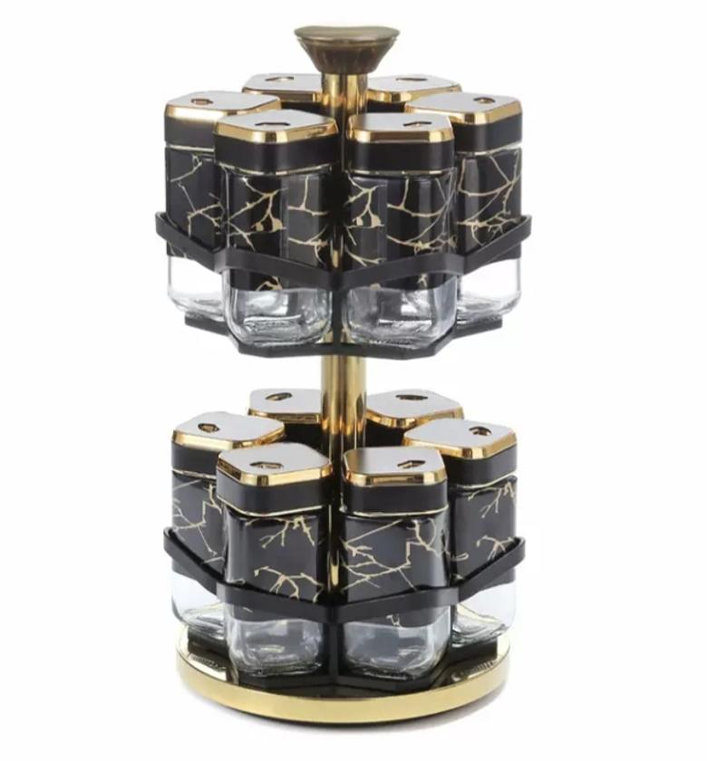 12 pcs rotatable double layer Spice rack  image