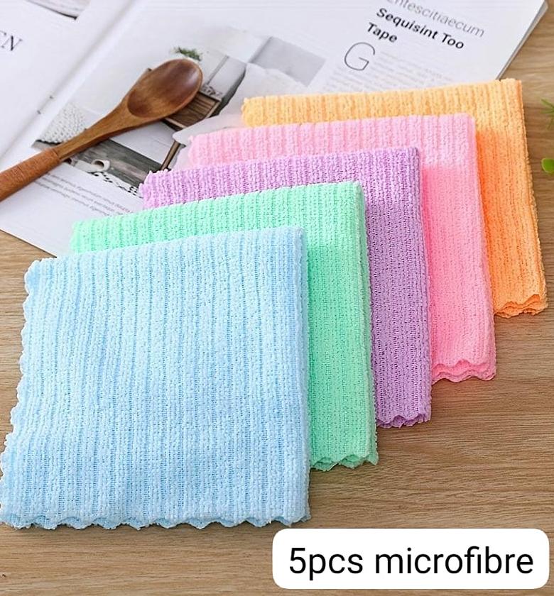 5pc Microfiber Dishwashing Clothes or Towels image