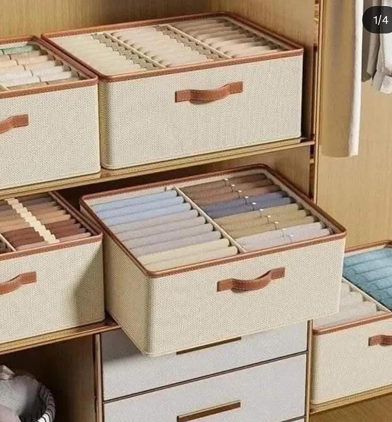 Double Compartment closet organizer  image