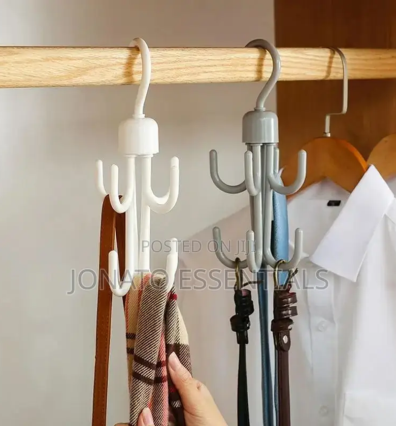 4 Claws Rotating Tie and Belt Hanger image