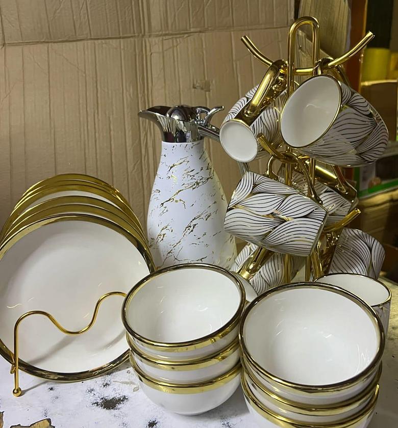 DINNER SET. New Stock Alert High Quality 19 PCs Dinner Set/ Tea Set image