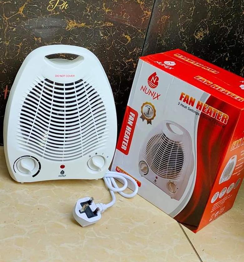 Room Heater. Nunix Portable Room Fan Heater With Two Heat Settings 1000w image