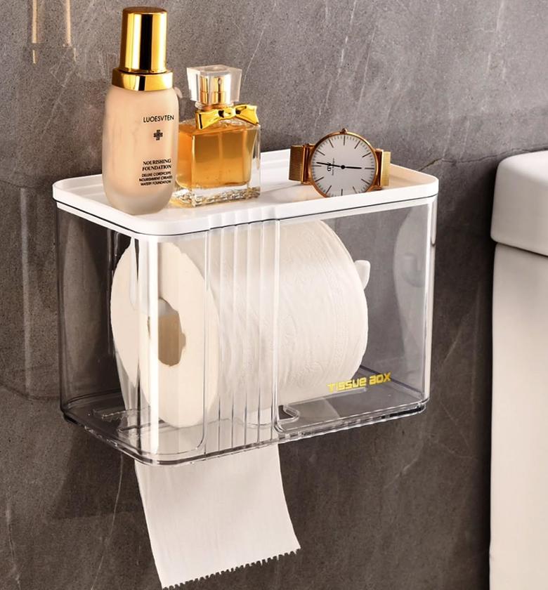 Wall mounted tissue box. image