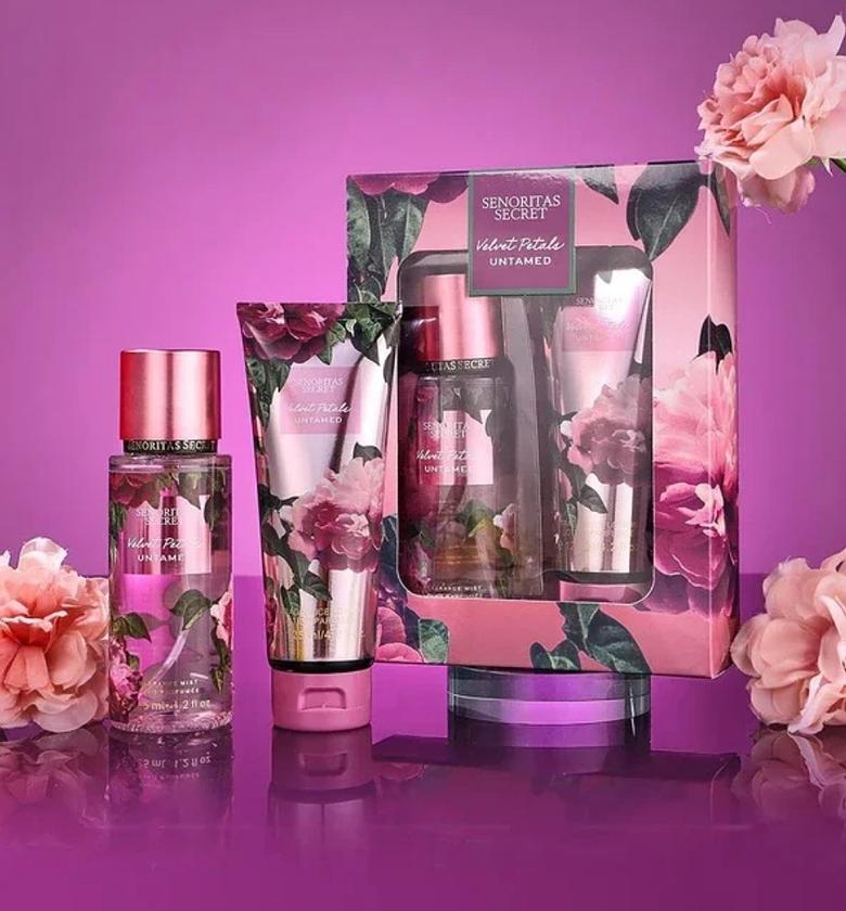 Senoritas Secret Velvet Petals Untamed Perfume Gift Set with Body Mist & Perfume Lotion  image