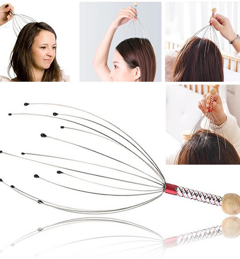 Head Scalp Massager, Octopus Shaped Head Scalp Massage Comb image