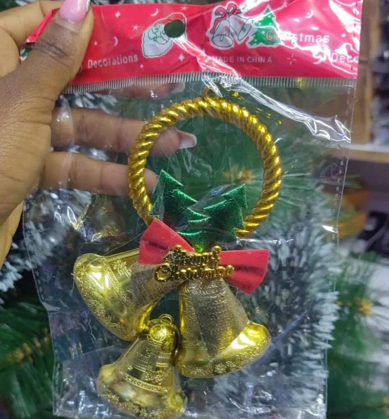 Christmas Tree Decorations. Christmas Bells (3pcs) – Decorative Holiday Hanging Ornaments for Tree, Wreath & Gift Wrapping image