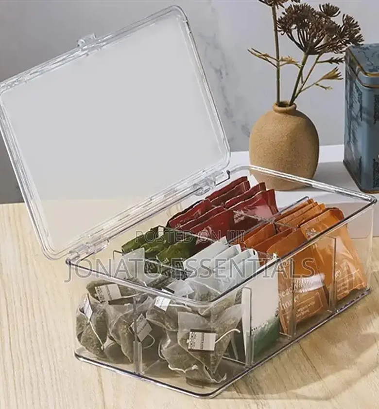 Acrylic Tea Bag Organizer With Lid image