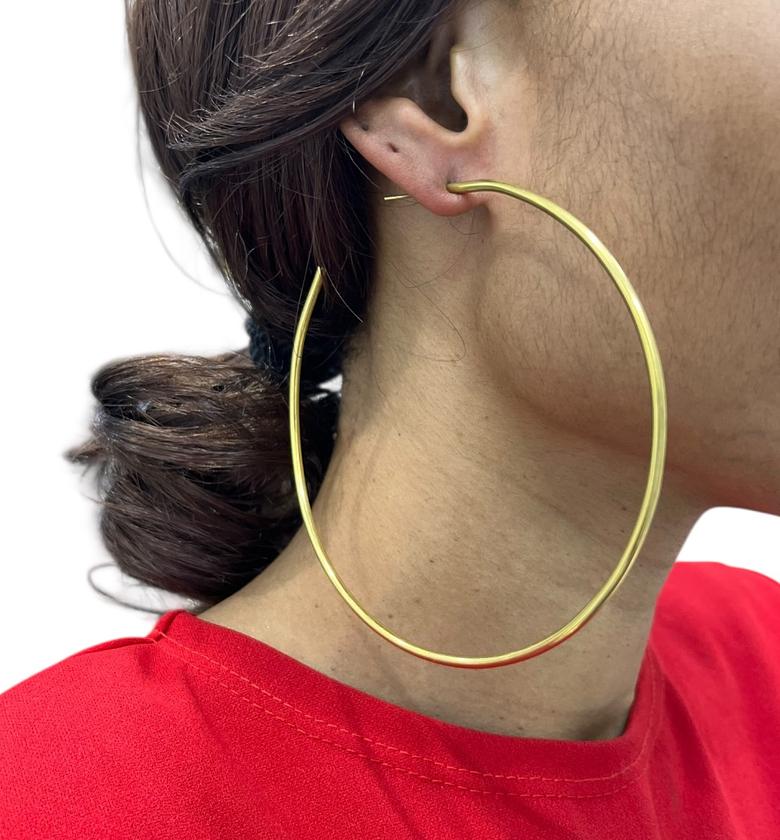 Leila Brass Loops Earrings image