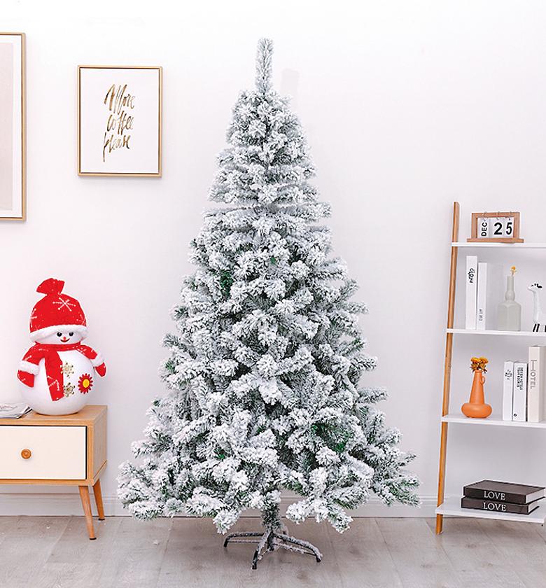 7ft Snow Flocked Cypress Christmas Tree image