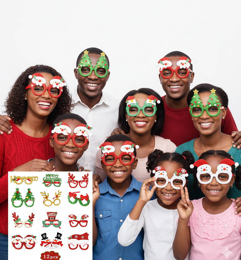 Christmas Party Glasses and eyewear, Fun Photo Props Kenya image